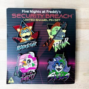 Five Nights at Freddy's Security Breach Limited Ed Collectible Enamel Pin Set